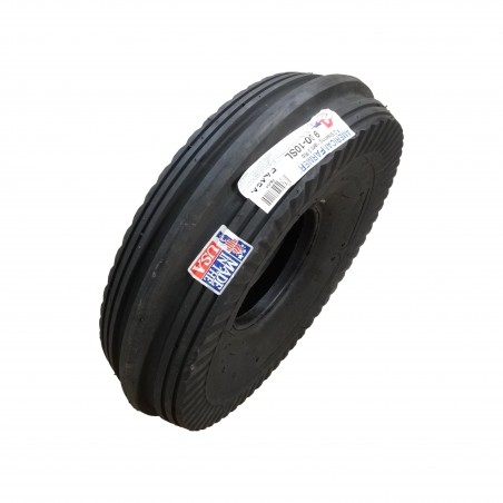 9.00-10 American Farmer Tri-Rib Front Tractor Tire 12 ply Tube Type