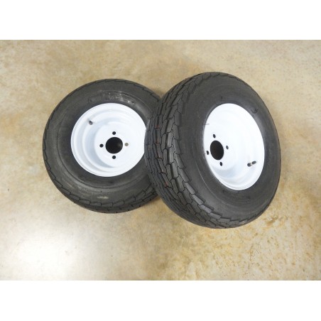 TWO New 20.5X8.0-10 Deestone Trailer Tires 10 ply rated on 4 Hole Wheels