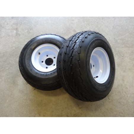 TWO 18.5X8.50-8 Deestone D268 Trailer Tires 6 ply rated on 5 Hole Wheels 18.5X8.5-8